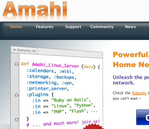 New Amahi Home Page